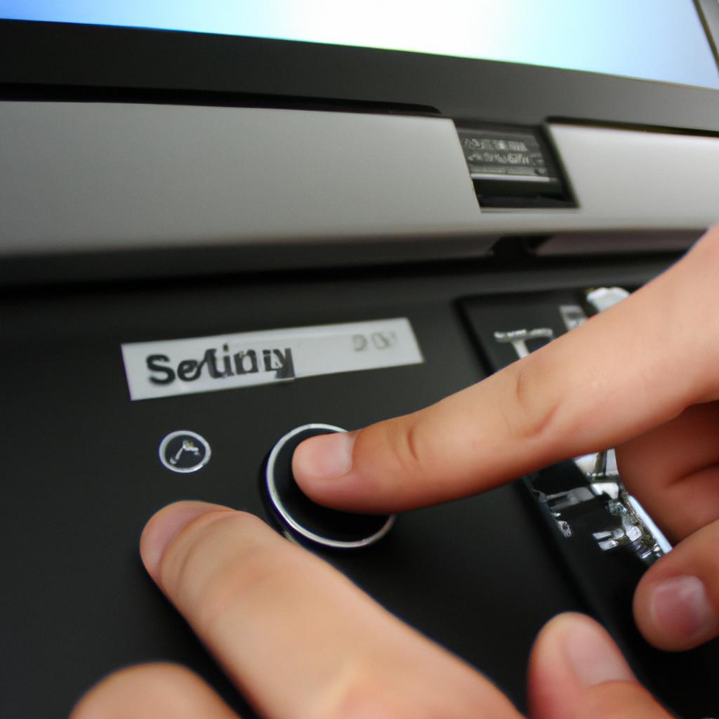 Person adjusting computer file settings
